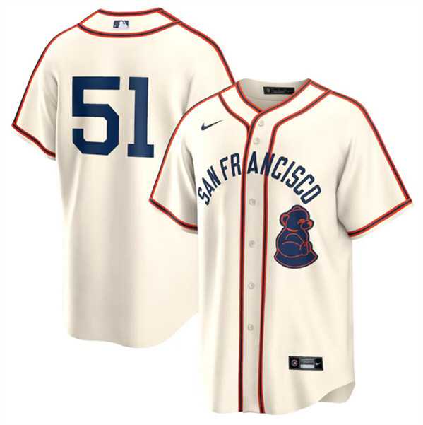 Mens San Francisco Giants #51 Jung Hoo Lee Cream 2024 Rickwood Classic Stitched Baseball Jersey Dzhi->san francisco giants->MLB Jersey